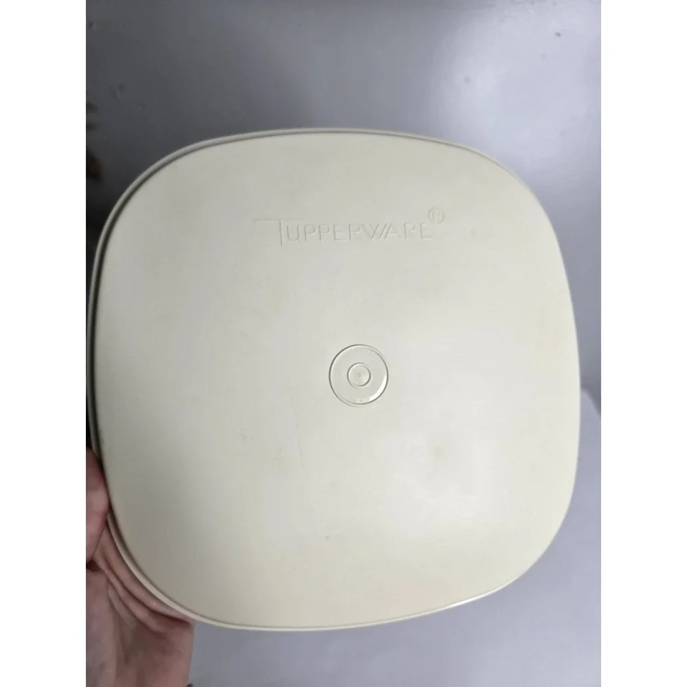 Vintage Tupperware Harvest Gold Microwave Steamer Set 3 Pc Square #888 887 889